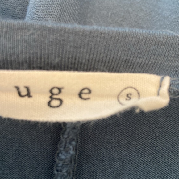 Uge Womens Stretchy T-shirt Feel Tunic Dress 3/4 Slv Pockets Flowy USA Teal Sz S - Picture 7 of 7